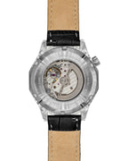 Dos du boitîer de la montre OURO RW-001 avec verre saphir laissant apparaitre le mouvement automatique Miyota et la masse oscillante.